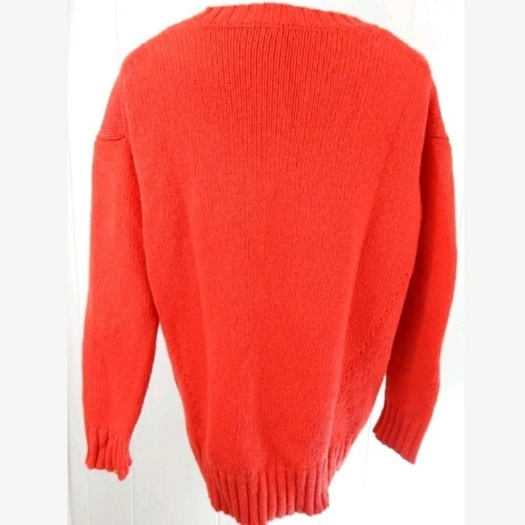 J. Crew Red Tunic Sweater Holiday 15 - Picture 3 of 5